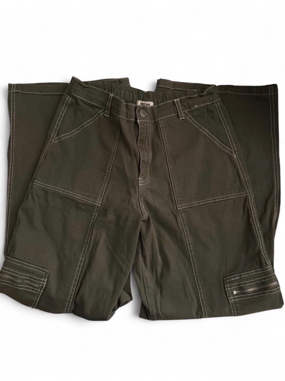 Woman’s Rachel Paige size large  Olive Green Utility Cargo Pants